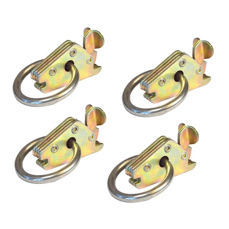 Tie 4 Safe E Track Fitting w/ O Ring, WLL- 2,000 lbs., PK4 A10218R-4